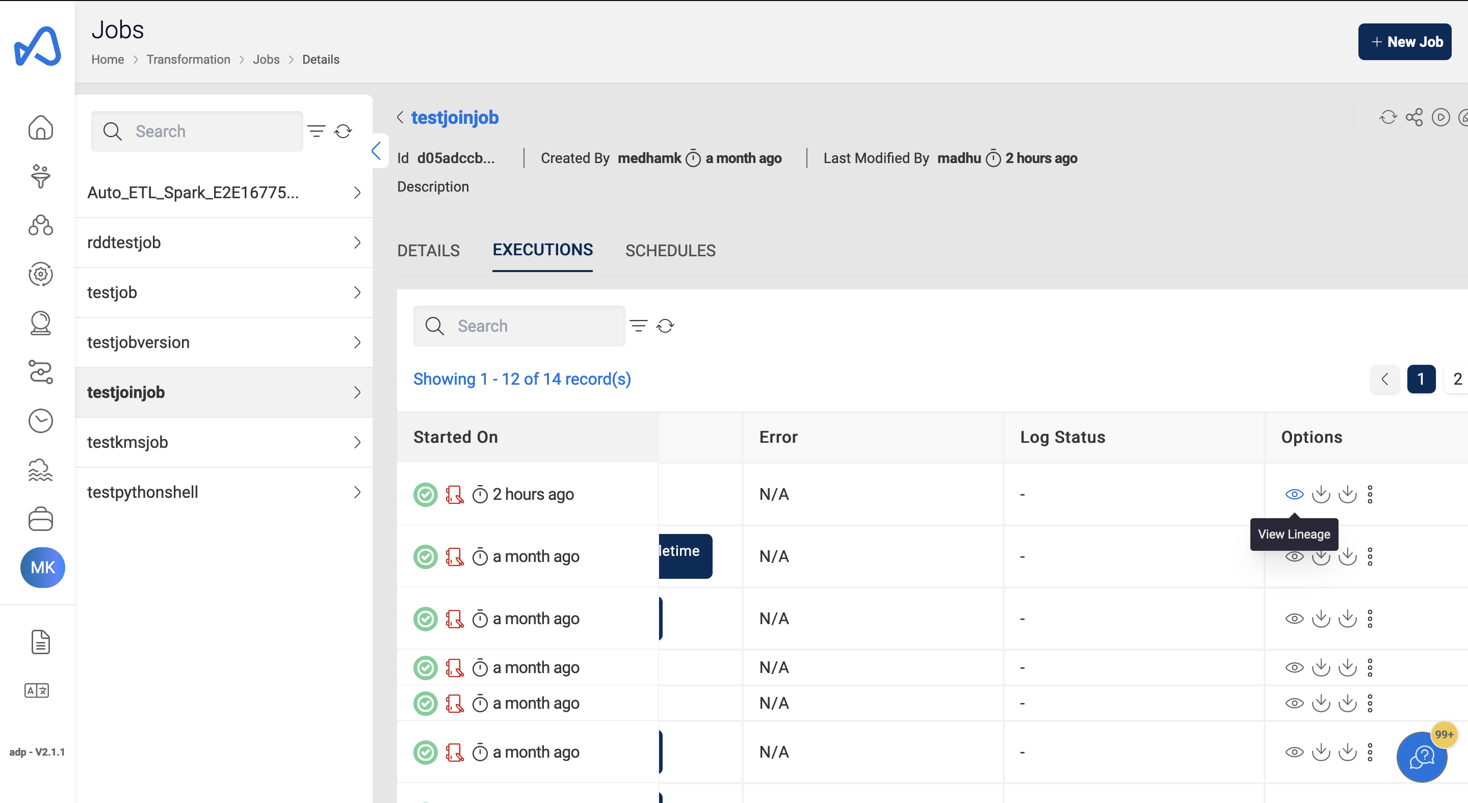 View Data Lineage